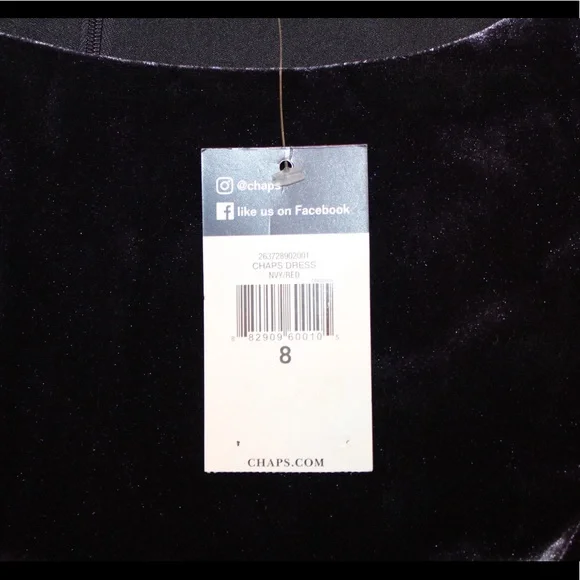 Chaps velvet and satin cocktail dress (NWT) - Picture 12 of 13